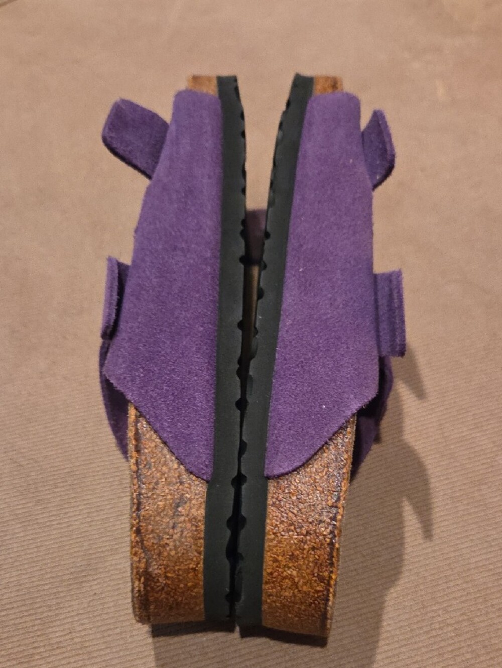 Papillio by Birkenstock Purple Suede Double-Strap Slide Sandal Size 39 - Picture 5 of 10